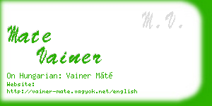 mate vainer business card